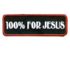 100% for Jesus Red Sm Patch