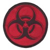 BioHazard patch blk on red