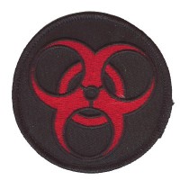 BioHazard patch red on blk