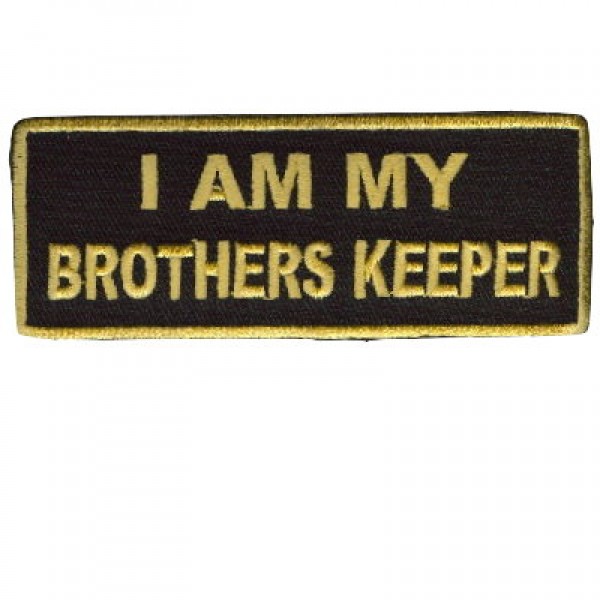 I am my Brother Keepers real gold on black patch