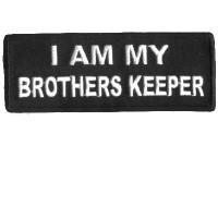 I am my Brother Keepers white on black patch