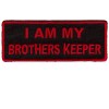 I am my Brothers Keeper Red on black patch