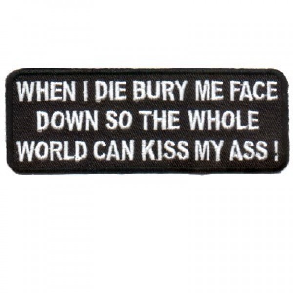 Bury Me Face Down Black Patch