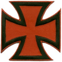 Iron Cross Black on Red Small Patch
