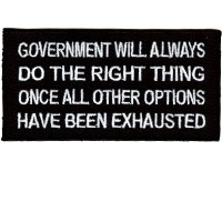 Government Always Does the Right thing patch