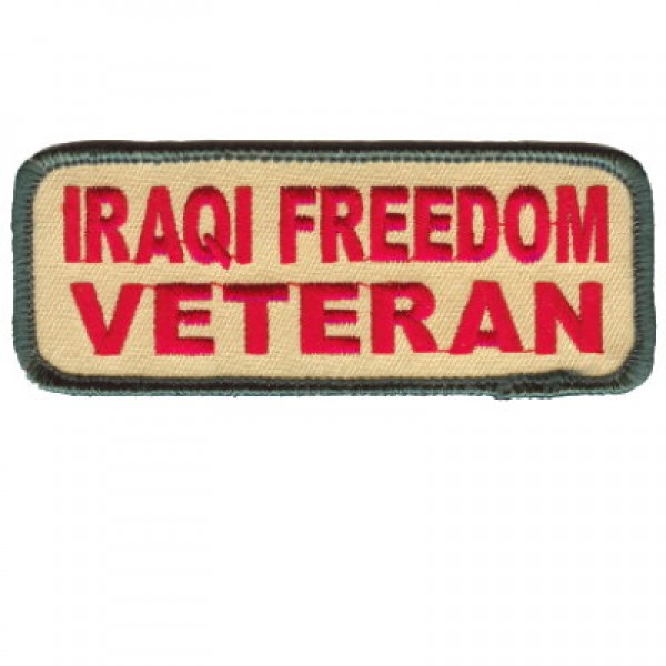 Iraqi Freedom Vet Rect. Sm patch