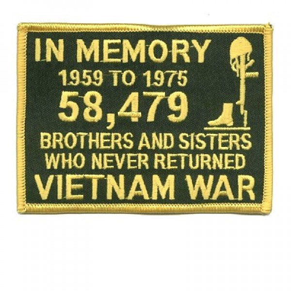 In Memory of the 58479 Viet Nam Gold Patch In Memory of the 58479 Viet Nam Gold Patch