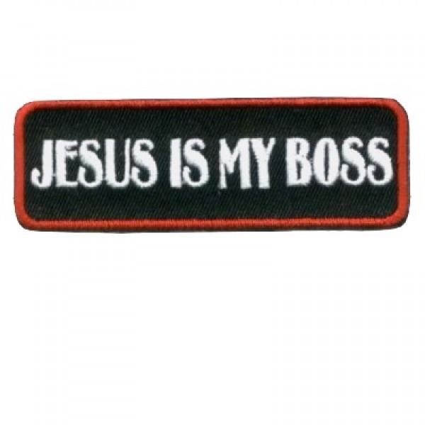 Jesus is my Boss red Patch Jesus is my Boss red Patch