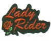 Lady Rider Red Rose Sm Patch