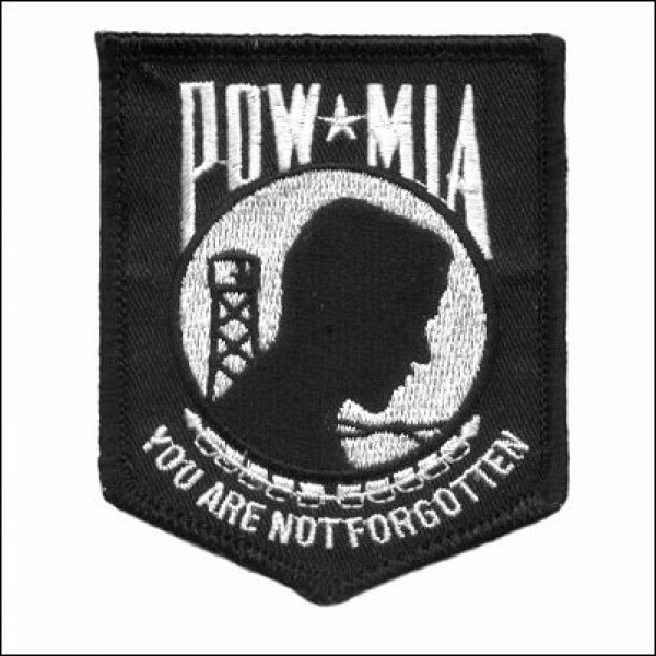 POW MIA You are not Forgotten Sm Blk Patch POW MIA You are not Forgotten Sm Blk Patch