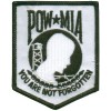 POW MIA You are not Forgotten Sm White/Blk Patch