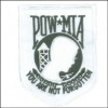 POW MIA You are not Forgotten Sm Wht Patch