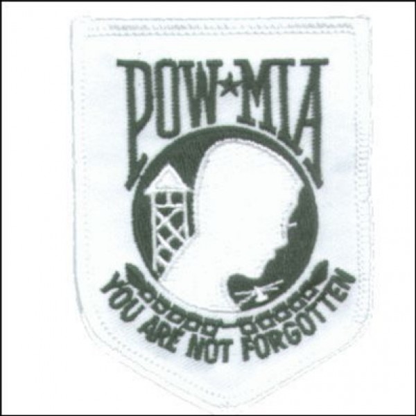 POW MIA You are not Forgotten Sm Wht Patch POW MIA You are not Forgotten Sm Wht Patch