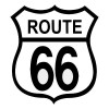 Route 66 Black on White patch