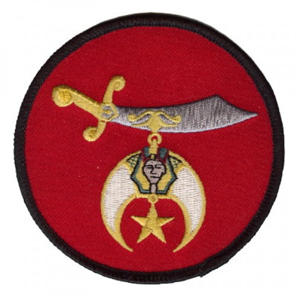 Masonic- Shrine Scimitar Red (3½")