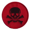 Skull patch blk on red