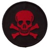 Skull patch red on blk