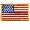 US Flag Gold Patch