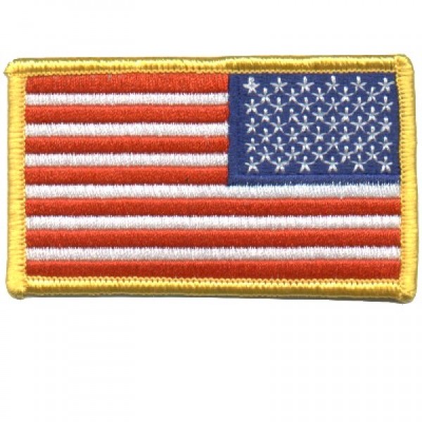 US Flag- Gold/Yellow Reverse US Flag- Gold/Yellow Reverse