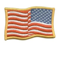 US Flag- Gold/Yellow (Waving) Reverse