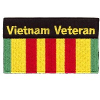 Vietnam Veteran with ribbon Patch