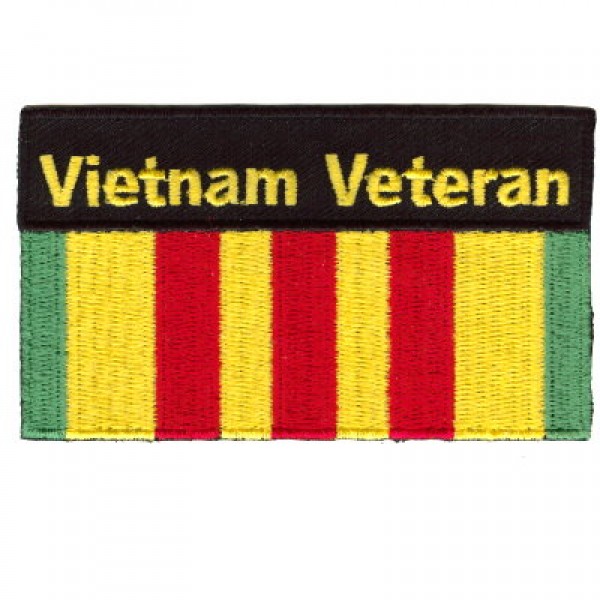 Vietnam Veteran with ribbon Patch Vietnam Veteran with ribbon Patch