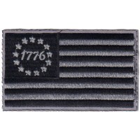 US Flag- 1776- Blk & Gray
