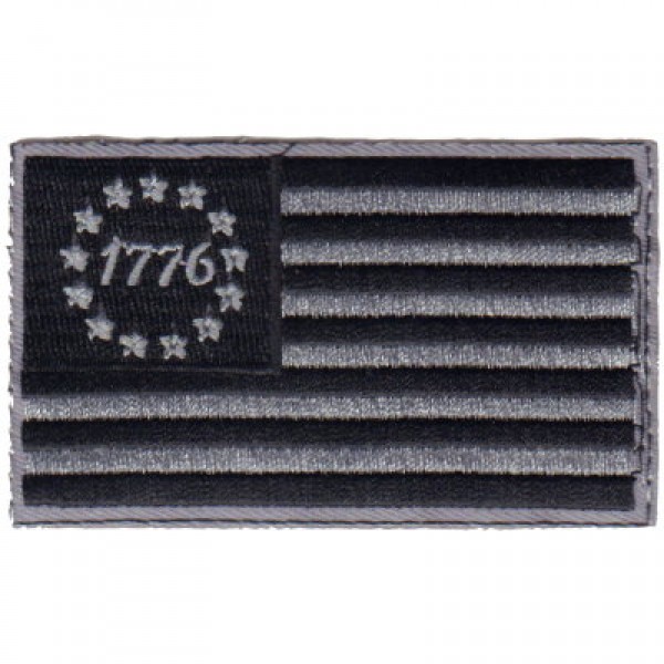 US Flag- 1776- Blk & Gray