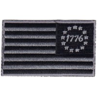 US Flag- 1776- Blk & Gray Reverse