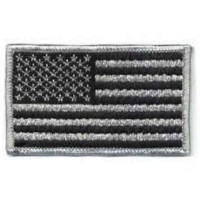 US Flag- Blk & Silver