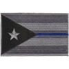 Country Flag- Puerto Rico Gray & Blk (Blue Line)