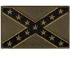 Confederate/Rebel Flag Olive Green & Blk