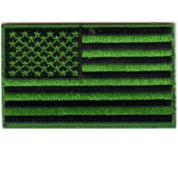 US Flag- Green & Blk