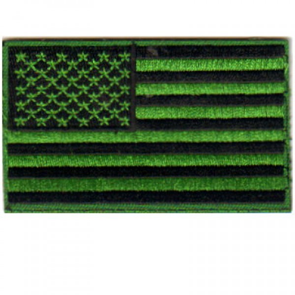 US Flag- Green & Blk