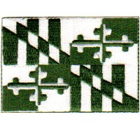 State Flag- Maryland Green & Wht