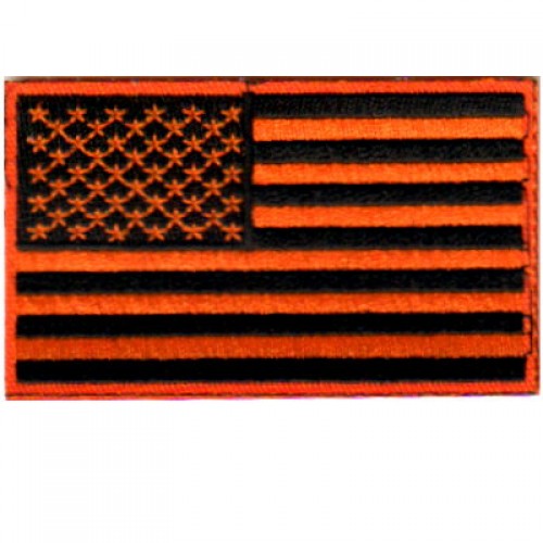 Black and Red American Flag Patch 4 Inch