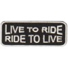 Live to Ride White patch