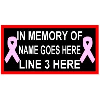 Custom In Memory of with Ribbons