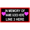 Custom In Memory of with small Hearts