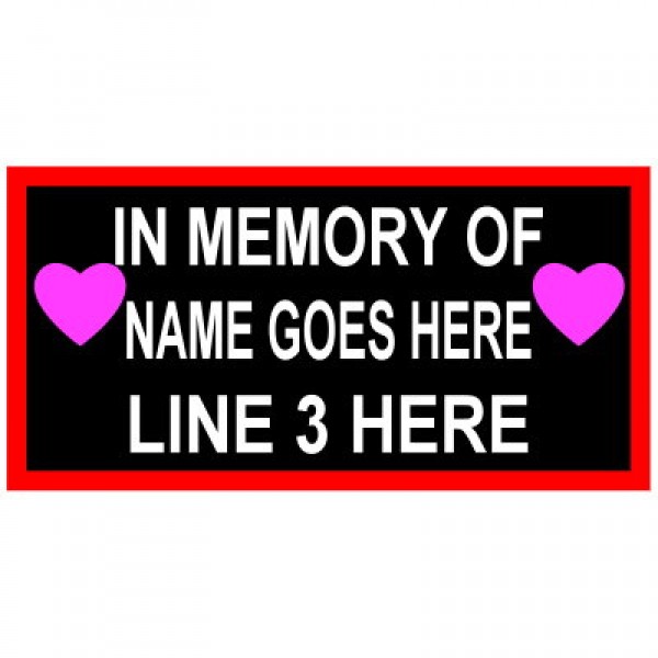 Custom In Memory of with small Hearts Custom In Memory of with small Hearts