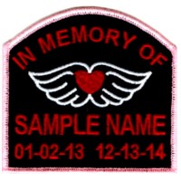 Custom In Memory of with Wings and Heart