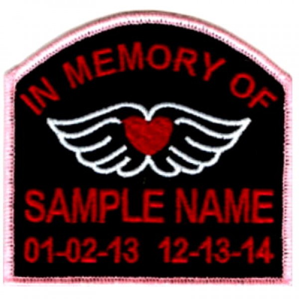 Custom In Memory of with Wings and Heart Custom In Memory of with Wings and Heart