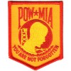 POW MIA You are not Forgotten Sm RED ON YELLOW-GOLD Patch