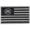 US Flag- 3 Percent- Blk & Silver