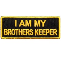 I am my Brother Keepers yellow gold on black patch