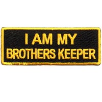 I am my Brother Keepers yellow gold on black patch