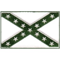 Confederate/Rebel Flag Green & Wht