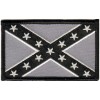 Confederate/Rebel Flag Blk & Wht on Gray