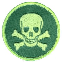 Skull-Green on Green patch